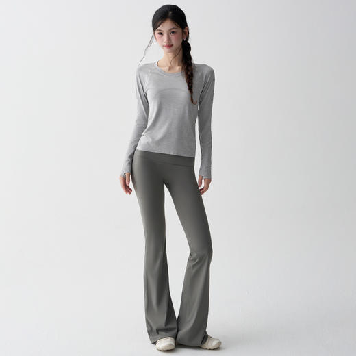 Gymicon能量符号秋季圆领跑步健身瑜伽服修身打底运动上衣裸感普拉提瑜伽长袖YASY2566 商品图4