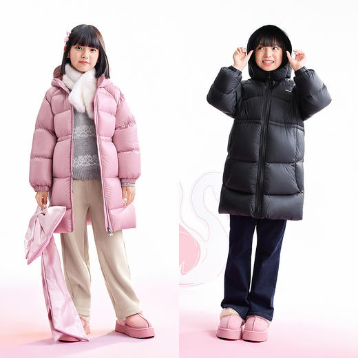 【实体店同款】女童加长款羽绒服冬季新款安奈儿童装AG545398 商品图3