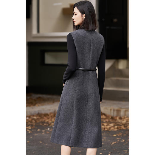 米思阳2025冬季新款轻熟风毛呢背心裙套装打底衫配裙子一整套5135 商品图7