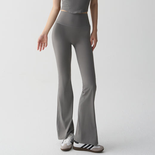 跃牌【禅语梵心】翘臀无尺码裸感喇叭裤瑜伽裤女高腰收腹运动美臀健身裤瑜伽长裤CK3449 商品图3