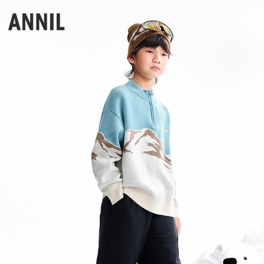 【实体店同款】男童高领棉线衫冬季新款安奈儿童装AB544044 商品图2