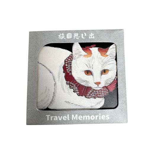 momobox 冰箱贴 旅忆系列  白猫 5.8*5.8cm 纪念品 旅行手信 商品图0