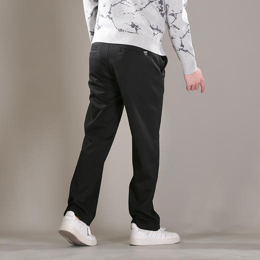 DRONKOO 2025 正常腰前左后右折线加织唛复合绒小直筒厚休闲长裤 商品图3