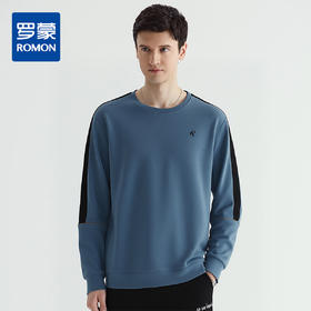【时尚拼色】罗蒙秋冬卫衣男休闲百搭通勤校园套头长袖男士卫衣T恤男