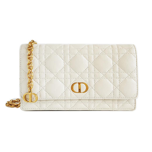 【95新】Dior迪奥S5091UWHC_M030白色全皮Caro woc腰包胸包腋下包链条包女士031125TJ46 商品图0