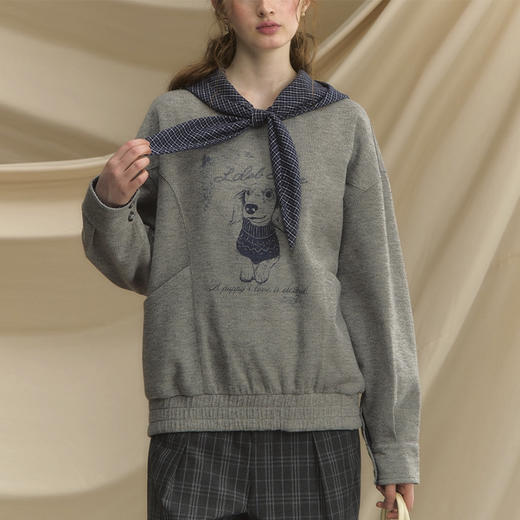 裁缝学苑AQ566绑带帽子复古长袖连帽套头卫衣纸样女装上衣样板图纸 商品图4