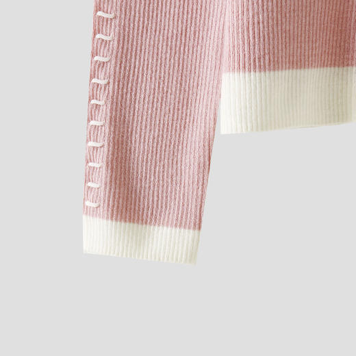 【合作款】ZHUHE祝赫-时尚撞色圆领长袖针织衫-5QZZH037 商品图7