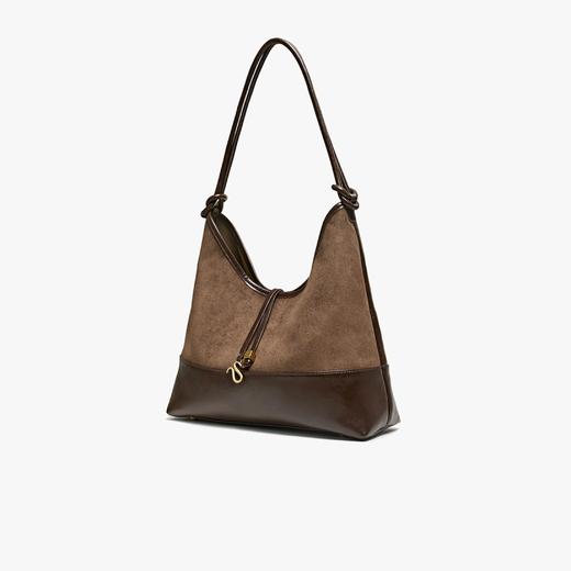 【云粉节】BF楼百思图25冬季新款大容量托特包包时尚反绒麂皮单肩包TY100DX5吊牌价659，现价339 商品图2