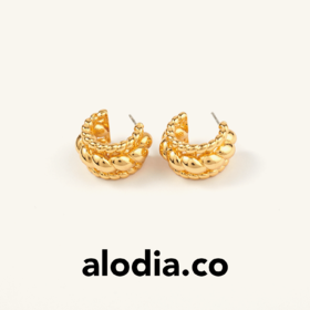 【E24024-g】alodia.co 织梦耳钉 以梦为马编织工艺复古精致RJ136