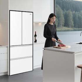 【双系统】海尔小红花549L法式多开门大容量制冰风冷无霜家用冰箱BCD-549WGHFDC9WFU1 549L肤感白