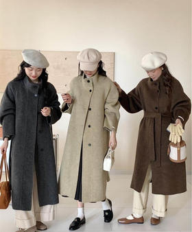 降温高端局!品牌重磅好货!高奢定制款【意大利IT樱西玛ENXIMANE·小立领多穿法100%澳洲超细羊毛大衣】福利加码 每件发货赠送衣架十 防尘袋!