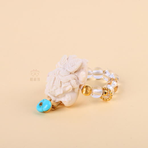 【财运亨通】白水晶飞天貔貅戒  ZX2510155 商品图3