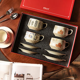 摩登主妇复古咖啡杯套装生日乔迁新婚礼物高档精致陶瓷水杯伴手礼