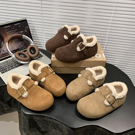 优诗莱加绒勃肯鞋 磨砂绒面耐磨有质感 内里短毛绒保暖舒适 3-4cm左右内跟高 显高显腿瘦 时尚百搭 商品图8