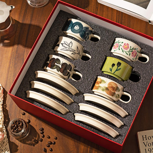 摩登主妇芬兰中古陶瓷咖啡杯套装礼盒乔迁新居新婚生日搬家礼物杯子马克杯 商品图0