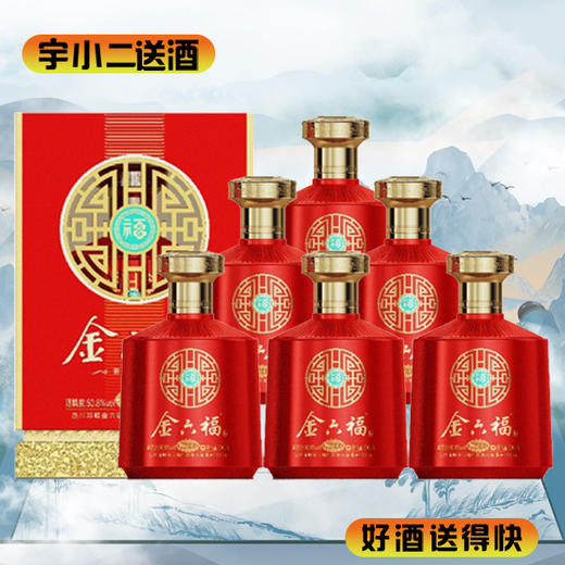 【兼香型】金六福财福盈门50.8度500ml*6 商品图0