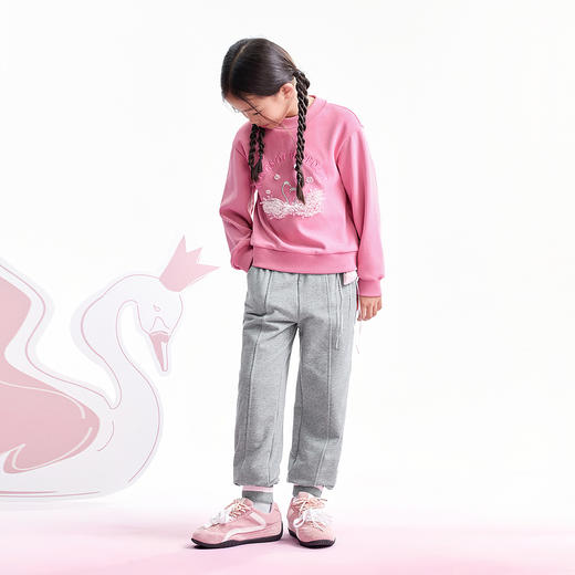 【实体店同款】女童全腰针织棉裤冬季新款安奈儿童装AG546074 商品图3