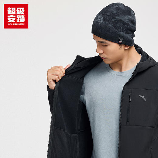超级安踏防泼水加绒外套男秋冬户外运动上衣通勤外套152546607U 商品图1