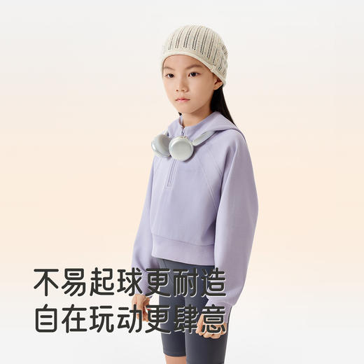 英氏儿童卫衣连帽绒衫春秋女宝宝套头衫简约百搭休闲内搭舒适 商品图3