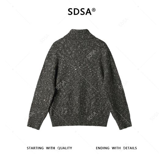 72673SDSA男士秋冬新款痞帅男装潮牌慵懒风可翻高领毛衣百搭套头针织衫 商品图5