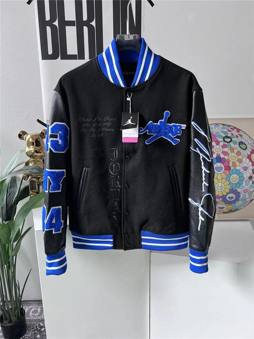 联名款飞人棒球情侣毛呢飞行员夹克外套 商品图2