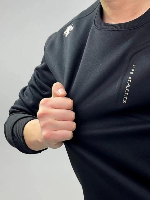 迪桑特情侣款金标加绒时尚圆领卫衣 商品图2