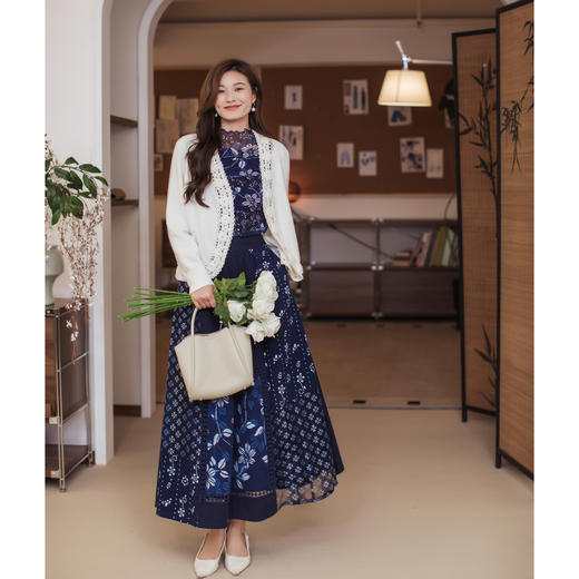 【林栖设计小店】【林栖推荐】（现货）早春度假系列手工钩花立体绣花法式紫色针织开衫短款毛衣外套N1954270 商品图6