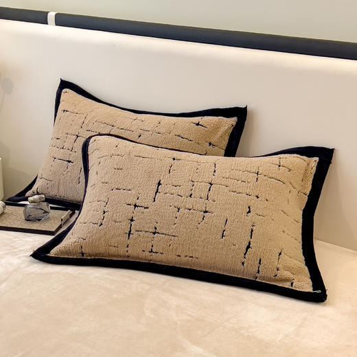 秋冬黑白森林阳离子提花舒棉绒加厚保暖四件套 商品图3