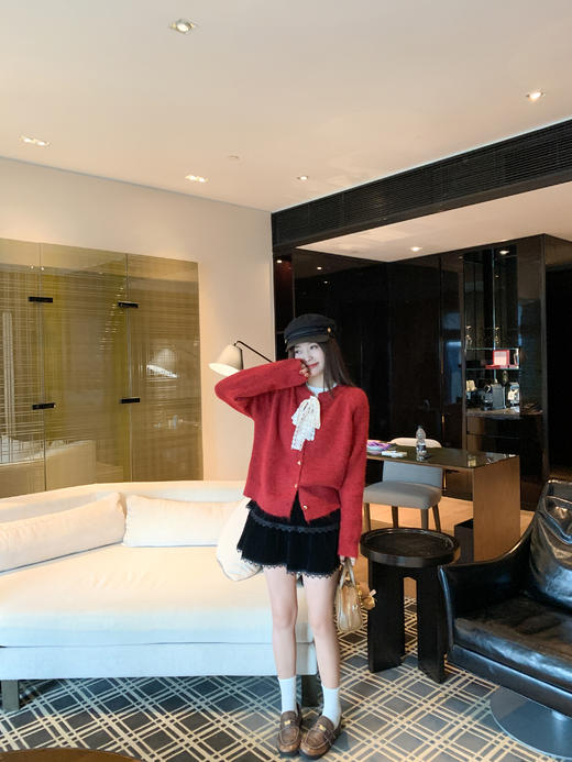 <曾小咸推荐> 现货秒杀！微信超特价！黑色丝绒半身裙蕾丝边蛋糕裙 日常149.99 立减80 秒杀69.99！红色毛衣开衫秒杀89.99！ 商品图11