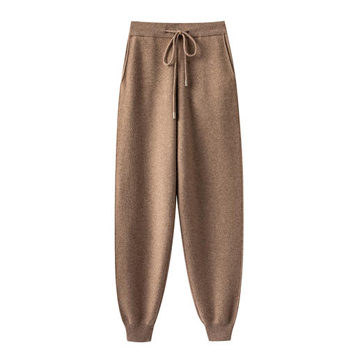 DU版新潮卫裤！显腿长！重磅加厚四平针山羊绒裤子女R22351 商品图3