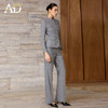 AD轻奢职业装一整套女2025新款秋冬简约通勤阔腿裤两件套灰色正装 商品缩略图3