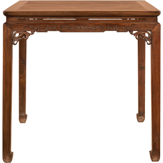 清	红木束腰马蹄腿云纹方桌 商品图5