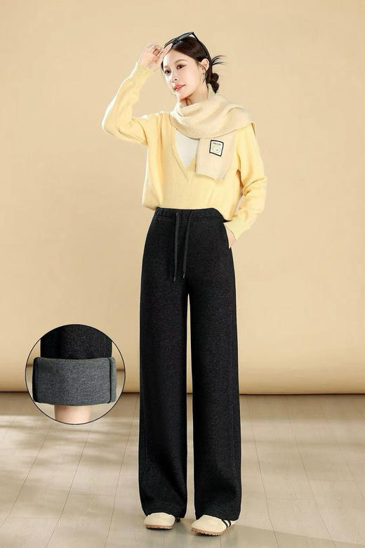 羊毛直筒裤 商品图0