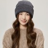 MS Lemuguet 铃兰小姐100羊毛针织帽 柔软亲肤保暖锁温 一体无缝针织零勒痕 佩戴更舒适 双层加厚加大显脸小 男女可戴 商品缩略图9