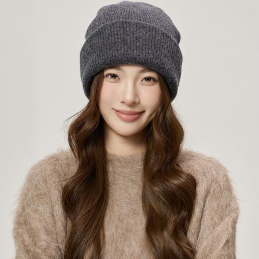 MS Lemuguet 铃兰小姐100羊毛针织帽 柔软亲肤保暖锁温 一体无缝针织零勒痕 佩戴更舒适 双层加厚加大显脸小 男女可戴 商品图9