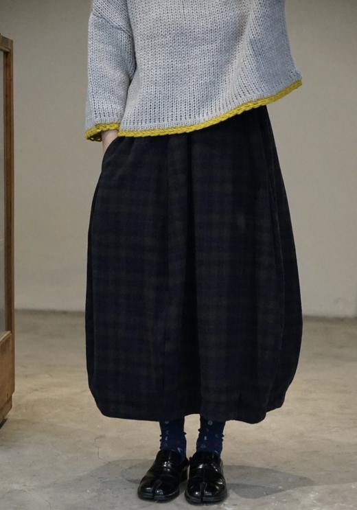 Bergfabel格纹羊绒灯笼裙 商品图8