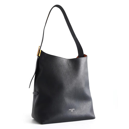 【95新】LV路易威登M24856中号黑色全皮Low Key Hobo水桶包单肩包女士011125AK02 商品图2
