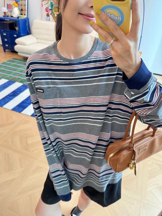 MIUMIU 26早春Holiday系列最新款 条纹T恤(KX*MM) 商品图0
