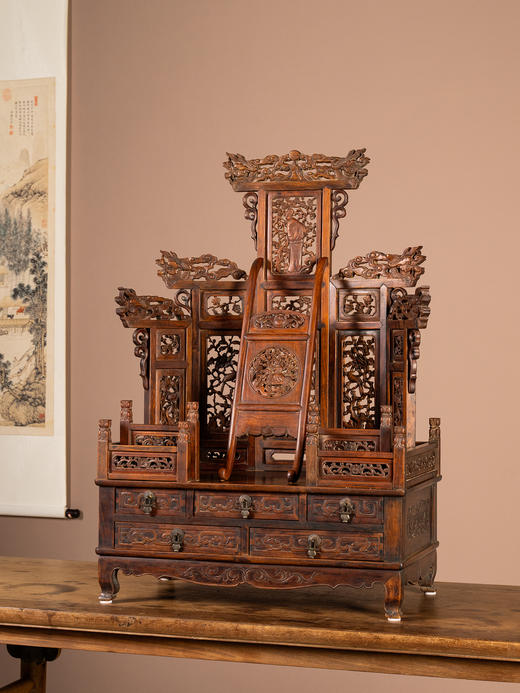 清中期	黄花梨指日高升五屏风式镜台 商品图1