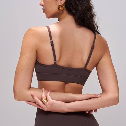 跃牌【轻匀系列】高奢双6锦纶莱卡运动内衣瑜伽服上衣美背瑜伽背心带胸垫健身文胸WX6367 商品图1