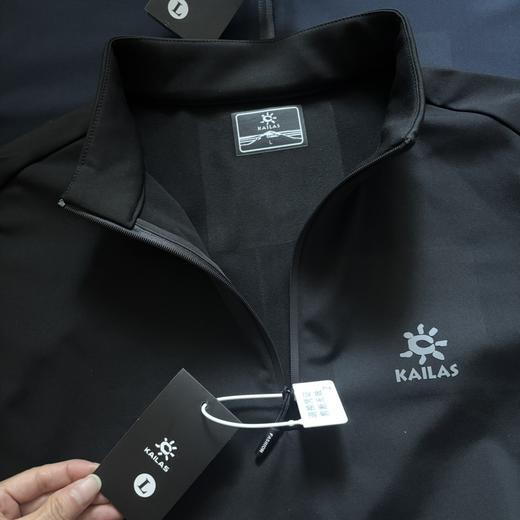 凯乐石25秋冬新款！男士全天候户外运动高弹透气加绒加厚半拉链长袖 商品图2