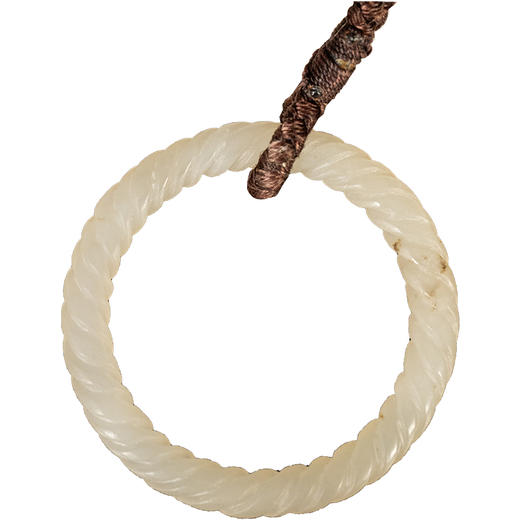 清	白玉绳纹袈裟扣 商品图5