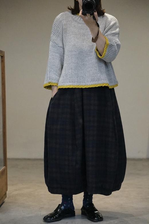 Bergfabel格纹羊绒灯笼裙 商品图6