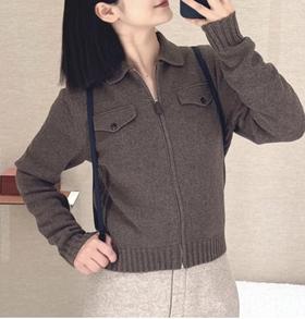 重磅渠道   lp山羊绒短款拉链外套   Parksville女士夹克 颜色超美！经典翻领贴袋！