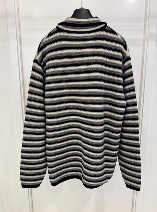 女款条纹针织毛衣外套 商品图1