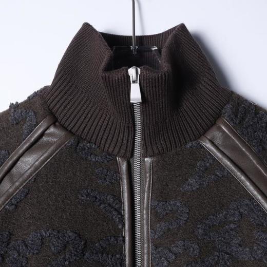 SDSA男士秋冬新款痞帅男装复古撞色提花拉链立领羽绒服外套百搭 商品图1