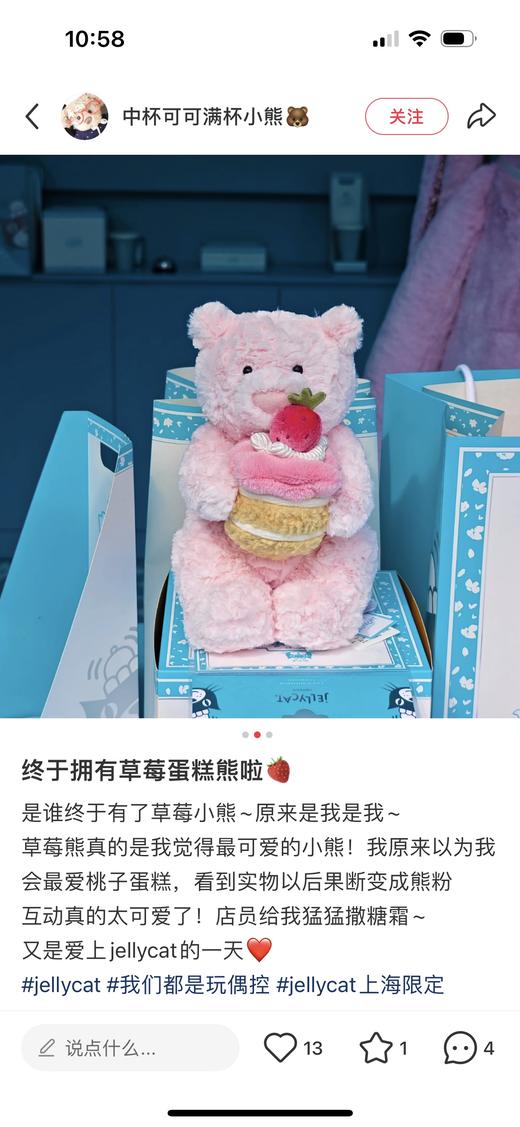 Jelly*cat草莓蛋糕莱奥拉熊 商品图11