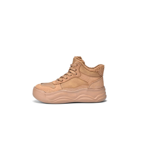 经典鲨2025冬季专柜新品加绒系带厚底轻便休闲鞋御寒棉鞋女KW395-558031 商品图4