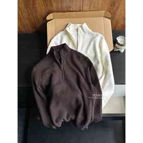 Team Yang-25早秋新款男士羊绒半拉链套头衫帅气老钱风毛衣7079