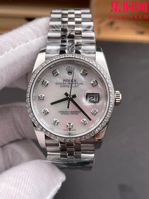 ARF劳力士日志型36mm 贝母钻面 钻圈款 丹东3235机 五珠链 904L钢 男士腕表 小手腕福音 商品图2